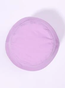 1pc Women Solid Casual Bucket Hat - Purple - View 2