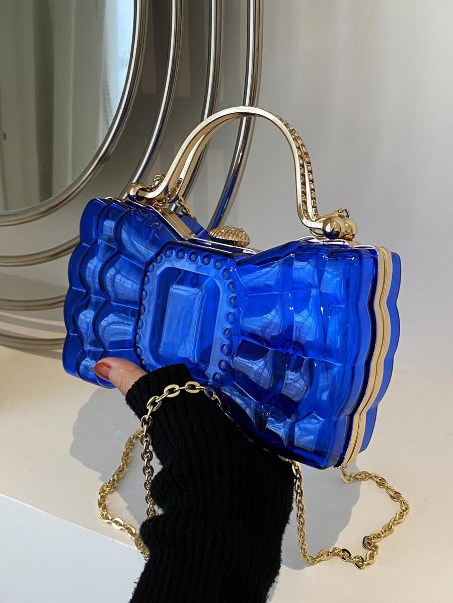 Mini Neon Blue Novelty Bag - Blue - View 1
