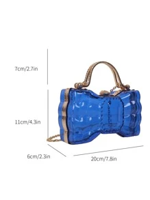 Mini Neon Blue Novelty Bag - Blue - View 3