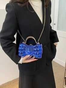 Mini Neon Blue Novelty Bag - Blue - View 4