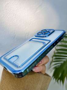 电镀手机壳带卡槽，国际版，非国内版 - 寶藍色 - 查看 6