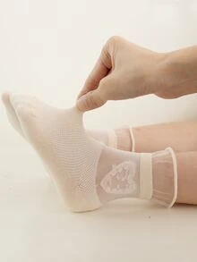 5 đôi Vớ thủy thủ đoàn họa tiết trái tim cho bé gái mới tập đi - Nhiều màu - Xem 3