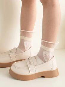 5 đôi Vớ thủy thủ đoàn họa tiết trái tim cho bé gái mới tập đi - Nhiều màu - Xem 5