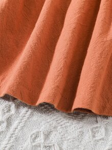 Baby Girl Floral Embroidery Ruffle Trim Keyhole Back Top & Bow Front Skirt - Multicolor - View 7