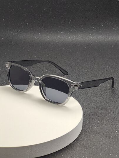 男士方框太阳镜休闲太阳镜沙滩配饰太阳镜夏季海滩度假、户外、旅行太阳镜遮阳镜