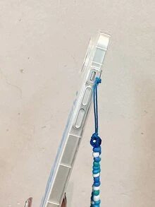 字母圖案透明手機殼附帶繩子 - 彩色 - 查看 4