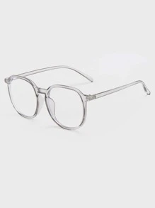 幾何框架眼鏡 - 淺灰色 - 查看 2