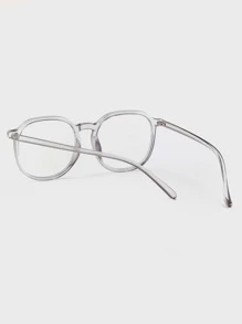 幾何框架眼鏡 - 淺灰色 - 查看 4