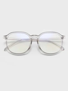 幾何框架眼鏡 - 淺灰色 - 查看 5