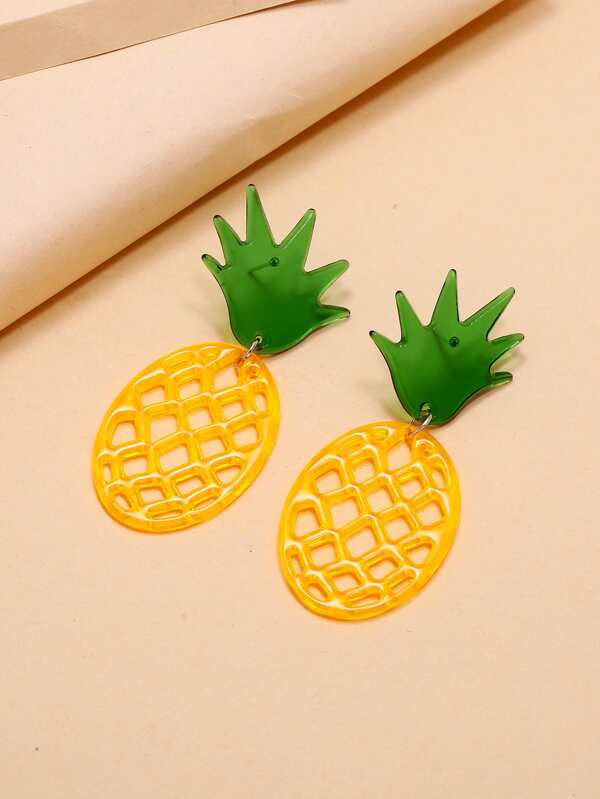 Pineapple Drop Earrings SHEIN USA