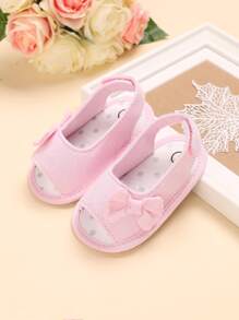 Baby Bow Decor Strap Sandals - Pink - View 1