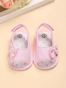 Baby Bow Decor Strap Sandals - Pink - View 4