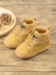 Infant Lace-Up Front Skate Shoes - Brown - View 1