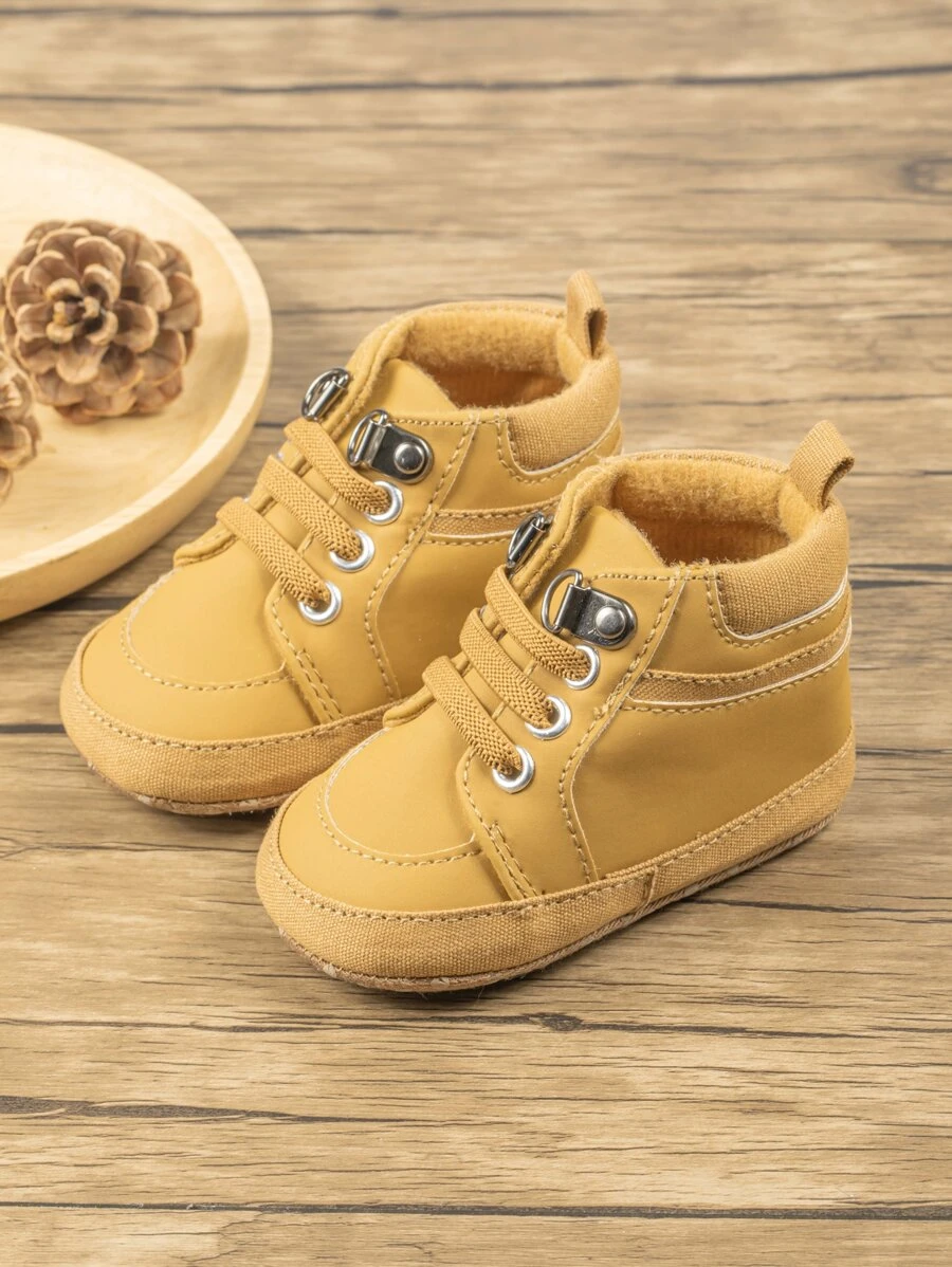 Infant Lace-Up Front Skate Shoes - Brown - View 1