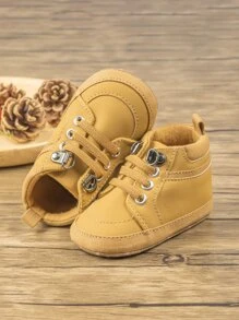 Infant Lace-Up Front Skate Shoes - Brown - View 2