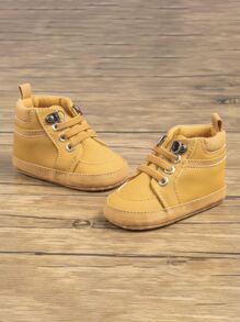 Infant Lace-Up Front Skate Shoes - Brown - View 4