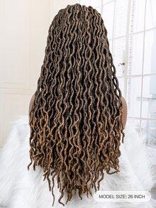 9*6 Lace Front Long Braided Synthetic Wig - Ombre - View 4