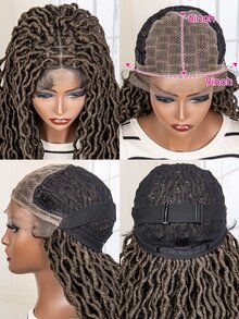 9*6 Lace Front Long Braided Synthetic Wig - Ombre - View 7