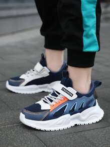 Chicos Zapatos de atletismo con estampado de letra con cordón delantero - Multicolor - Ver 3