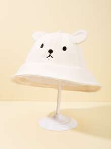 Bebé 1 pieza Sombrero con dibujos animados con diseño de oreja - Beis - Ver 3