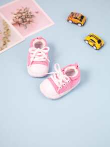 婴儿双色系带溜冰鞋 - 粉色 - 查看 3