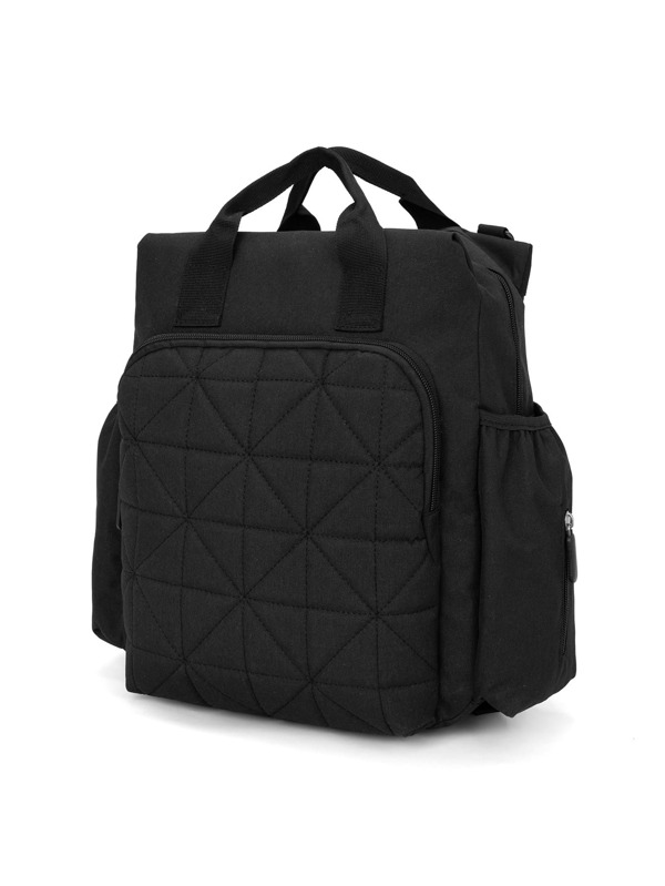 1pc Quilted Detail Diaper Bag