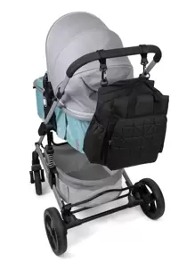 1入組衍縫細節尿布包 - 黑色 - 查看 7