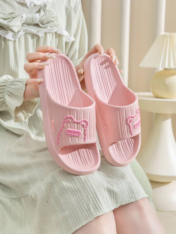 Women Cartoon Graphic Slides EVA Preppy Slides