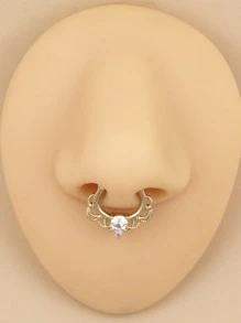 Rhinestone Decor Nose Ring - Gold - View 4