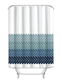 Geometric Print Waterproof Shower Curtain Bathroom Decor