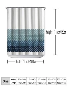 Geometric Print Waterproof Shower Curtain Bathroom Decor