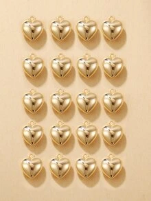 RINTOLER 20pcs/set Heart DIY Pendant - Yellow Gold - View 2