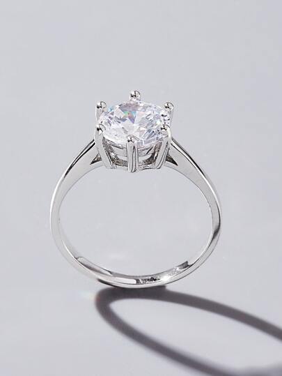 Vaerine Cubic Zirconia Decor Silver Wedding Band For Women Bridal Wedding Fine Jewelry Engagement