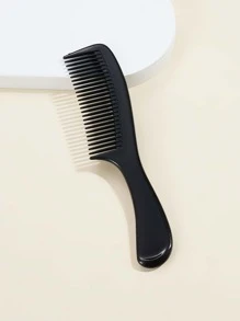 1pc Long Handle Hair Comb - Black - View 1