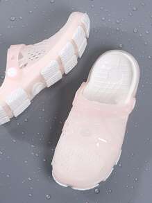 Women Cut Out Design Slingback Clogs Fashion Pink Vent Clogs - Pink - View 2