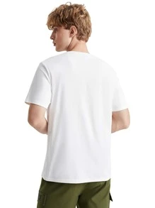 Manfinity 1pc Sunflower Print Tee - White - View 2