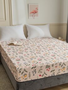 花卉印花床單，田園風格床單，適用於臥室 - 彩色 - 查看 2