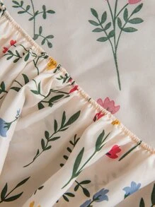 花卉印花床單，田園風格床單，適用於臥室 - 彩色 - 查看 6