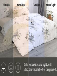 Floral Duvet Cover Set Country Farmhouse Bedding Set 3 Pcs White Super Soft Breathable Microfiber Duvet Cover  1 Duvet Cover With Zipper 2 Pillowcases No Comforter Gifts For Women&Men - White - View 7