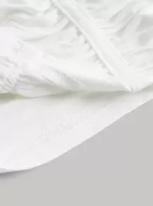 SHEIN MOD 扭纹前褶饰紧身胸衣结构吊带背心 - 白色 - 查看 4