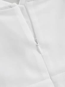 SHEIN MOD Ruffle Trim Wrap Hem Cami Dress - White - View 3