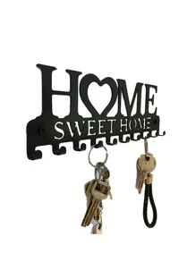 Móc Treo Chìa Khóa Treo Tường Nhà Tổ Chức Trang Trí, Móc Treo Kim Loại Cho Cửa Trước, Nhà Bếp Cửa Hàng Nhà, Nơi Làm Việc, Xe Hơi, Chìa Khóa Xe Vintage Trang Trí - màu đen - Xem 1