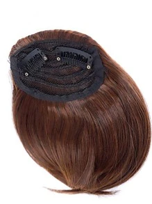 Straight Synthetic Hair Bangs With Sideburns - Brown - View 4