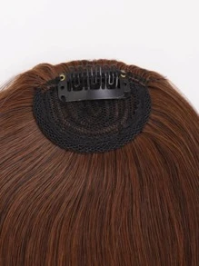 Short Straight Synthetic Hair Bangs With Sideburns - Light Brown - View 4