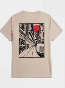 Manfinity VCAY Tops Nam Đồ họa Giải trí - Màu Khaki - Xem 5