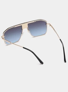 1 Pc Men's Flat Top Goggle Fashion Eyewear For Outdoor Use Vintage Shades Accessories Beach Accessories Glasses Shades For Summer Beach Vacation,Outdoor,Travel - Blue - View 3