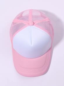 Two Tone Trucker Hat - Pink - View 2