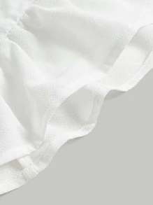 SHEIN MOD Falda fruncido bajo con fruncido - Blanco - Ver 4