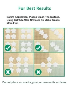 10pcs Flower Design Anti-slip Shower Tread Sticker - Multicolor - View 4