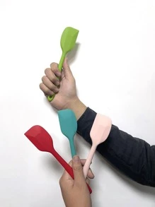 1 件迷你硅胶刮刀，颜色随机，蛋糕奶油抹刀厨房烘焙工具